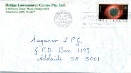 Australia Cover Space Year 1992 AMP To Adelaine Bridge Lawnmower Centre Murray Bridge - Cartas & Documentos