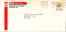 Australia Cover Britannia MBS Cannington To Melbourne - Lettres & Documents