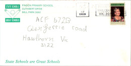 Australia Cover Queen Elizabeth Findon Primary School Mill Park For Hawthorn  - Brieven En Documenten