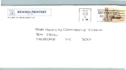 Australia Cover Boat Renoma Printery Moorabbin  To Melbourne - Lettres & Documents
