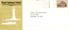 Australia Cover Angel Boat Harbour Motel Woloongong - Storia Postale