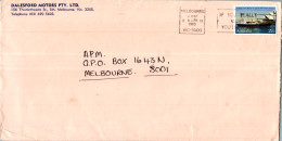 Australia Cover HMY Britannia Dalesford Motors  To Melbourne - Lettres & Documents