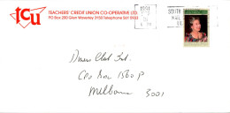 Australia Cover Queen Elizabeth TCU Teachers Credit Union Cooperative  To Melbourne - Storia Postale