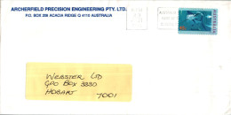 Australia Cover Black Martin Archefield Precision Engineering To Hobart - Storia Postale