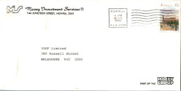 Australia Cover Turner Macey Investment Services  To Melbourne - Lettres & Documents