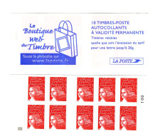 Carnet Luquet "la Boutique Web Du Timbre" YT 3419-C16a : Carré Noir Sur Numéro 100. Rare, Voir Scan. Cote YT : 58 €. . - Modernos : 1959-…