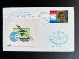 NETHERLANDS 1979 SPECIAL COVER 4TH INT. SPACE STAMPS EXHIBITION NOORDWIJK 28-04-1979 NEDERLAND ESTEC ESA - Covers & Documents