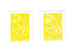 Lamouche 0.01 € Jaune Philaposte YT 3731A + Aa : Les Deux Type I + II. Pas Courants, Voir Les Scans. - Unused Stamps