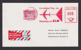 Flugpost Brief Air Mail Bund Berlin AFS + ZuF Bauten KLM Frankfurt 1960 - Cartas & Documentos
