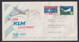 Flugpost Brief Air Mail Niederlande KLM Gravenhage Den Haag Leipzig DDR - Poste Aérienne
