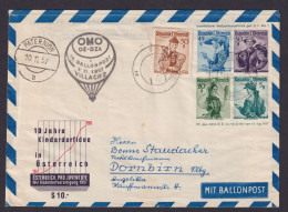 Flugpost Ballonpost Österreich Ganzsache 4 WST Trachten + ZuF OMO OE-DZA Bregenz - Cartas & Documentos