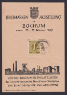 Alliierte Besetzung Gedenkblatt Philatelie Briefmarken Ausstellung Bochum - Andere & Zonder Classificatie