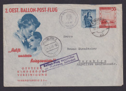 Flugpost Österreich Ganzsache 2. Ballon Post Helft Kriegswaisen R2...ausgefallen - Lettres & Documents