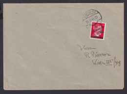 Österreich Brief EF 663 Hitler Aushilfsausgabe Wien 25.6.1945 - Cartas & Documentos