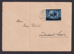 Österreich Brief EF 667 Aufdruck Aushilfsausgabe Wien Nach Tullnerbach - Covers & Documents