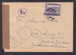 Österreich Zensur Brief EF Landschaften 850 Wien Leipzig 3.4.1948 - Covers & Documents