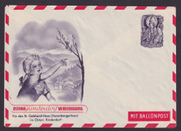 Ballonpost Österreich Ganzsache Kinderdorf Vereinigung St. Gebbhard-Haus - Cartas & Documentos