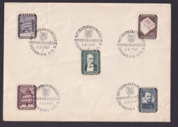 Österreich Brief 989-993 Wiederaufbau Schule Karsplatz SST Textilfachmesse - Storia Postale