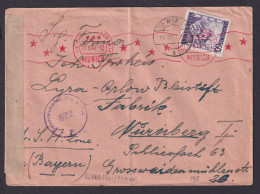 Österreich Doppel Zensur Brief EF Landschaften Wien Via München N Nürnberg - Storia Postale