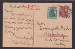 Warburg Westfalen Frage Ganzsache Deutsches Reich Kapfenburg Württemberg - Lettres & Documents