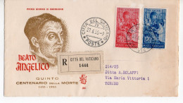 1955 - VATICANO  FDC " BEATO ANGELICO "  VENETIA  VIAGGIATA VEDI++++ - FDC