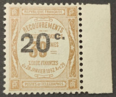 Timbre TAXE N° 49  Neuf ** Gomme D'Origine, Bord De Feuille  TTB - 1859-1959.. Ungebraucht