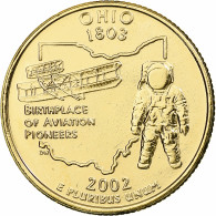 États-Unis, Ohio, Quarter, 2002, U.S. Mint, Philadelphie, Golden, FDC - 1999-2009: State Quarters