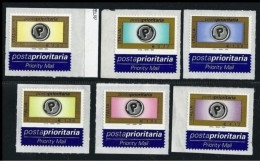 ● ITALIA  2002 ֍ POSTA PRIORITARIA 4° ֍ Autoadesivi ● N. 2633 / 2638 ** ● Serie Completa ● Lotto N. 5030 ● - 2001-10: Mint/hinged