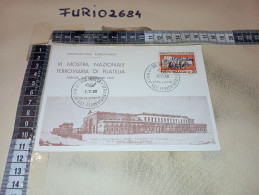 MX00291 FIRENZE 1968 TIMBRO ANNULLO VI° MOSTRA NAZIONALE FERROVIARIA DI FILATELIA - 1961-70: Poststempel