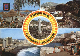 72572740 Tenerife Strand Panorama Bucht Alter Baum Monument Islas Canarias Spani - Autres & Non Classés