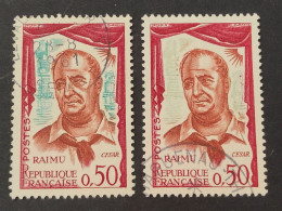N° 1304/1304a (Variété, Fond Vert Très Pâle)  Avec Oblitération Cachet à Date  TTB - Used Stamps