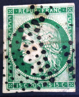 FRANCE                           N° 2   Aminci                     OBLITERE          Cote : 1100 € - 1849-1850 Cérès
