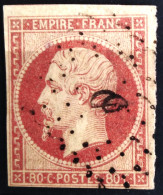 FRANCE                           N° 17A                    OBLITERE          Cote : 75 € - 1853-1860 Napoleone III