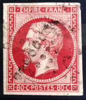 FRANCE                           N° 17B                    OBLITERE          Cote : 60 € - 1853-1860 Napoleone III