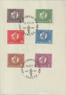Schweiz Suisse 1957: ORGANISATION MONDIALE DE LA SANTÉ (OMS) N° 26-31 FB ⊙ GENÈVE 16.IX.57 (Zu CHF 45.00) - FDC