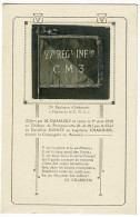 Carton Photo - Format Carte Postale - Fanion Offert En 1919 Au Château De Pomponnette (77) 27e Régt Infanterie, C.M.3 - Regimientos