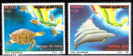 7477  Turtles - Whales - Tortues - Baleines - Mexico Yv 978-79 - MNH - 1,35 .-- (3) - Tortues