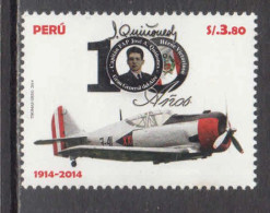 2014 Peru Captain Gonzalez Aviation Military Hero Complete Set Of 1  MNH - Perú