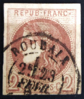 FRANCE                           N° 40 B                    OBLITERE          Cote : 330 € - 1870 Ausgabe Bordeaux