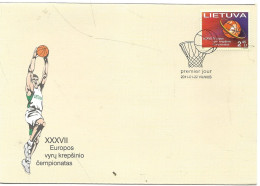 Lithuania Lietuva Litauen 2011 Men's European Basketball Championship.Mi 1055, FDC - Litauen