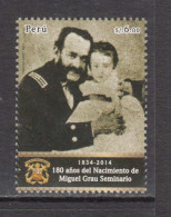 2014 Peru Admiral Grau Seminario Navy  Complete Set Of 1  MNH - Peru