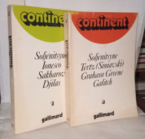 Continent N° 1 Soljénitsyne Ionesco Sakharov Djilas Soljénitsyne Tertz (Siniavski ) Graham Greene Galitch - Ohne Zuordnung