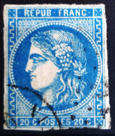 FRANCE                           N° 46 B                    OBLITERE          Cote : 25 € - 1870 Ausgabe Bordeaux