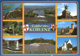 72569623 Koblenz Rhein Kaiser-Wilhelm-Denkmal Schloss-Stolzenfels Deutschherrenh - Koblenz