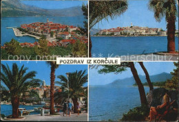 72569613 Korcula Fliegeraufnahme Promenade Croatia - Croatie
