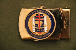 Boucle De Ceinture Ceinturon 3e Régiment D'artillerie De Marine RAMa - Troupes De Marine - Les Sous-officiers - Buckle - Navy