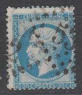 TRES NETTE VARIETE "FOND LIGNE" Sur N°22 TBE Signé - 1862 Napoléon III.