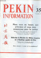 Pékin Information N°35 4 Septembre 1972 - Chaleureuses Félicitations Des Dirigeants Chinois Aux Dirigeants Roumains - No - Other Magazines