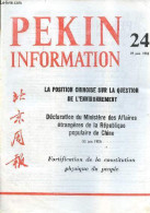 Pékin Information N°24 19 Juin 1972 - Félicitations Du Premier Ministre Chou En-laï à La Conférence Au Sommet De L'OUA - - Otras Revistas