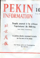 Pékin Information N°10 13 Mars 1972 - Arrivée De Samdech Norodom Sihanouk à Changhaï - Célébration De La Fête Nationale - Otras Revistas
